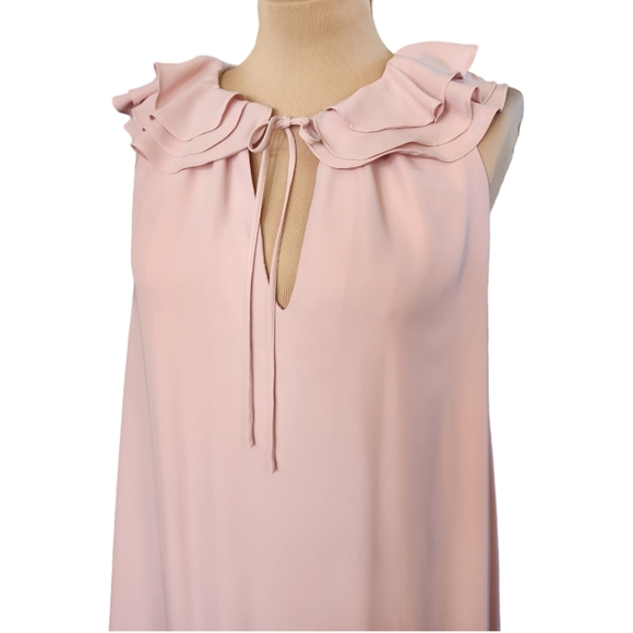AMANDA UPRICHARD "Belle" Pink Ruffle Shift Dress - Size S - Picture 5 of 12